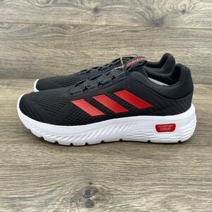 Adidas Cloudfoam Comfy EL Mens Running Shoes Black Red IH3609 Size 8 NEW